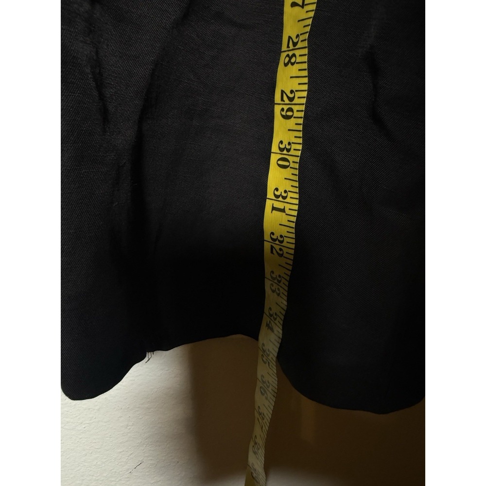 Sandro Paris Kunga Women's‎ Black Snap Front Viscose Linen Dress Size 40/LG - Picture 9 of 13
